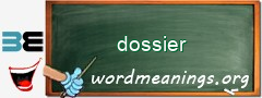 WordMeaning blackboard for dossier